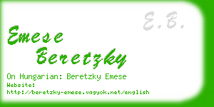 emese beretzky business card